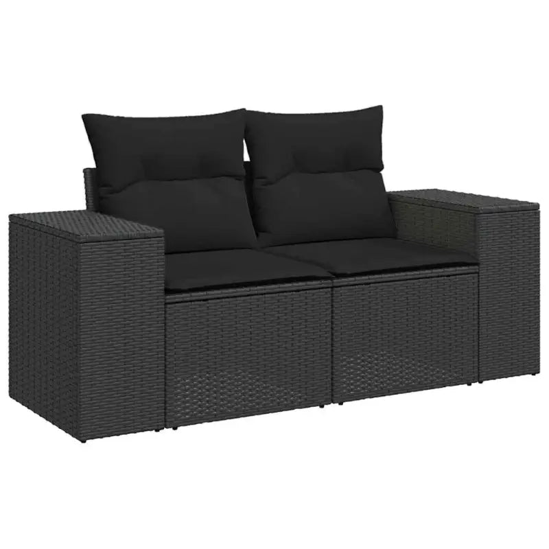 Tuinsets met zwart materiaal en gepoedercoat staal voor buitenruimte - Tuinsets
