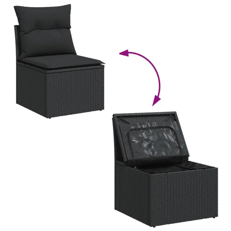Tuinsets met zwart materiaal en gepoedercoat staal voor comfortabel buiten genieten - Tuinsets
