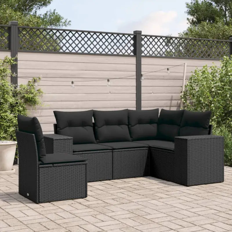 Tuinsets met zwart materiaal en gepoedercoat staal voor comfortabel buiten Gebruik - Tuinsets