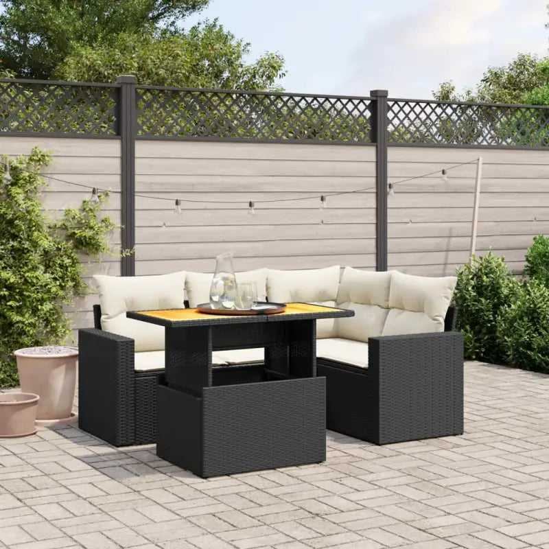 Tuinsets met zwart materiaal en gepoedercoat staal voor comfortabele buitenruimte - Tuinsets