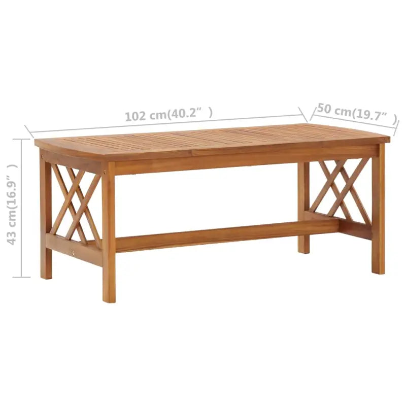 Tuinsets van massief acaciahout met vintage uitstraling - Tuinsets