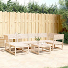 Tuinsets van massief grenenhout met witte materialen voor buitenplezier - Natuurlijk grenenhout / Ja - Tuinsets