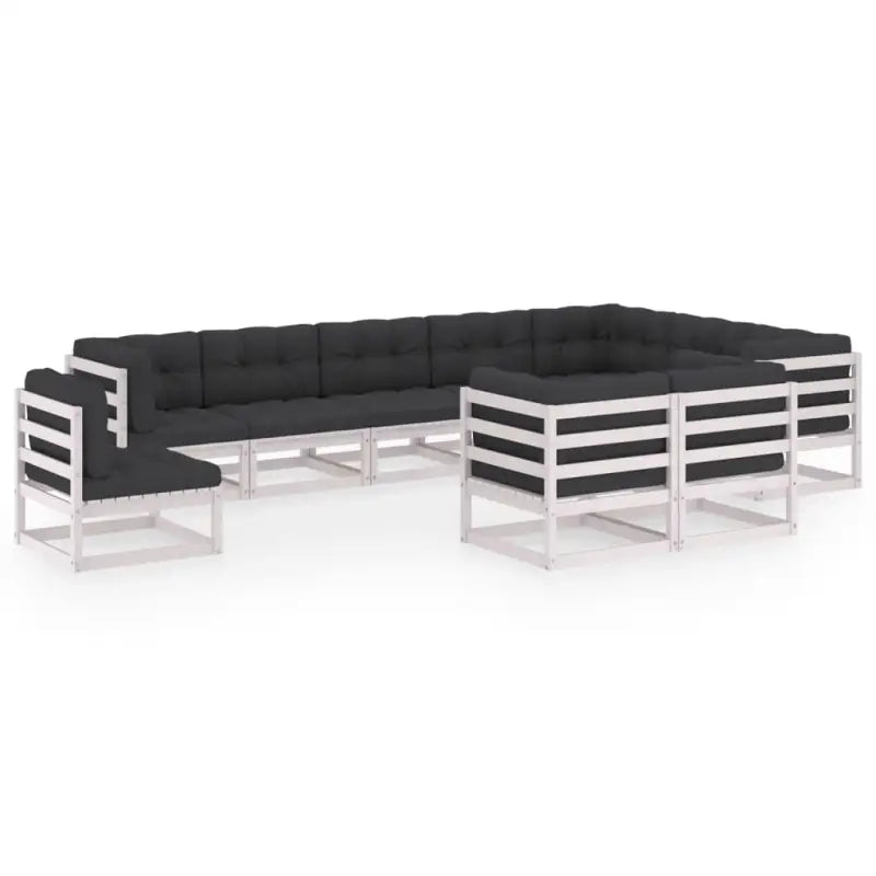 Tuinsets van massief grenenhout voor genieten in de tuin - Wit / Ja - Tuinsets