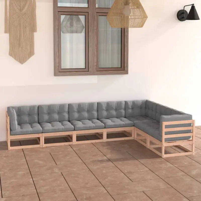 Tuinsets van massief grenenhout voor ontspanning en gezelligheid - Naturel / Ja - Tuinsets
