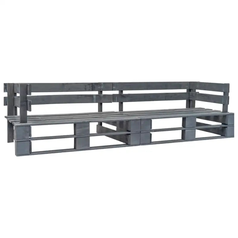 Tuinstoel van geïmpregneerd grenenhout met pallet ontwerp - Grijs / 1 - Tuinbanken