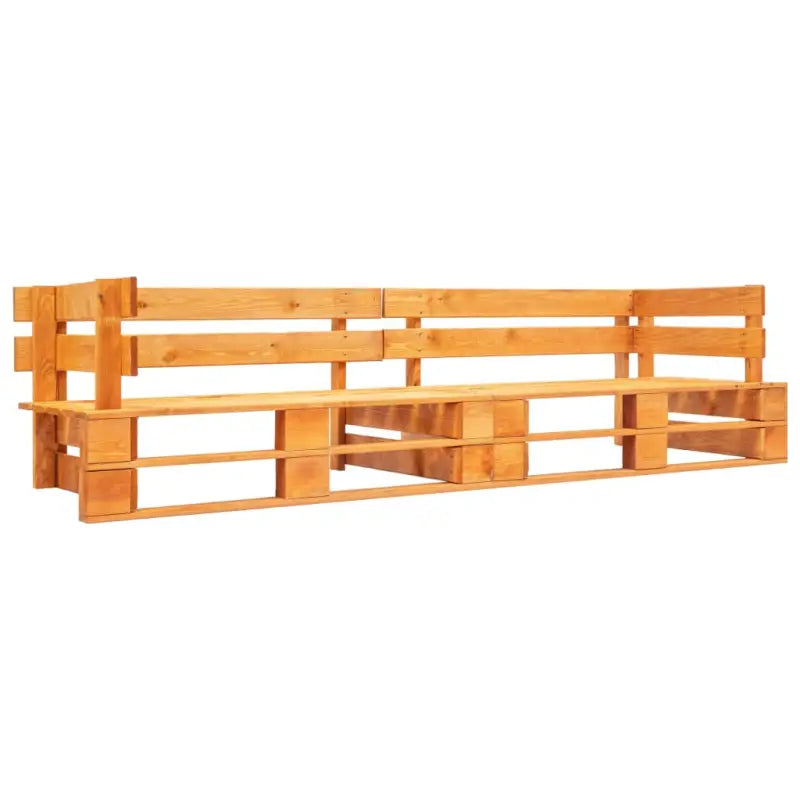 Tuinstoel van geïmpregneerd grenenhout met pallet ontwerp - Honingbruin / 1 - Tuinbanken