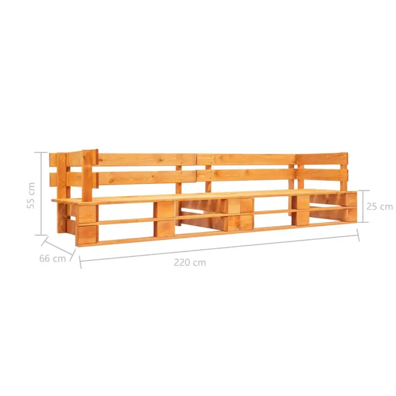 Tuinstoel van geïmpregneerd grenenhout met pallet ontwerp - Tuinbanken