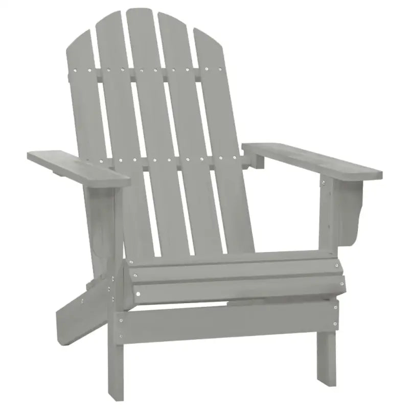 Tuinstoel van massief vurenhout voor comfortabel ontspanning - Grijs / 1 - Tuinstoelen