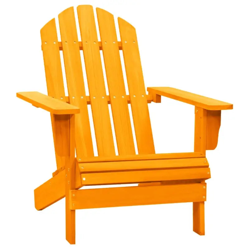 Tuinstoel van massief vurenhout voor comfortabel ontspanning - Oranje / 1 - Tuinstoelen