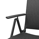 Tuinstoel van PE-rattan met zwart gepoedercoat aluminium afmetingen - Tuinsets
