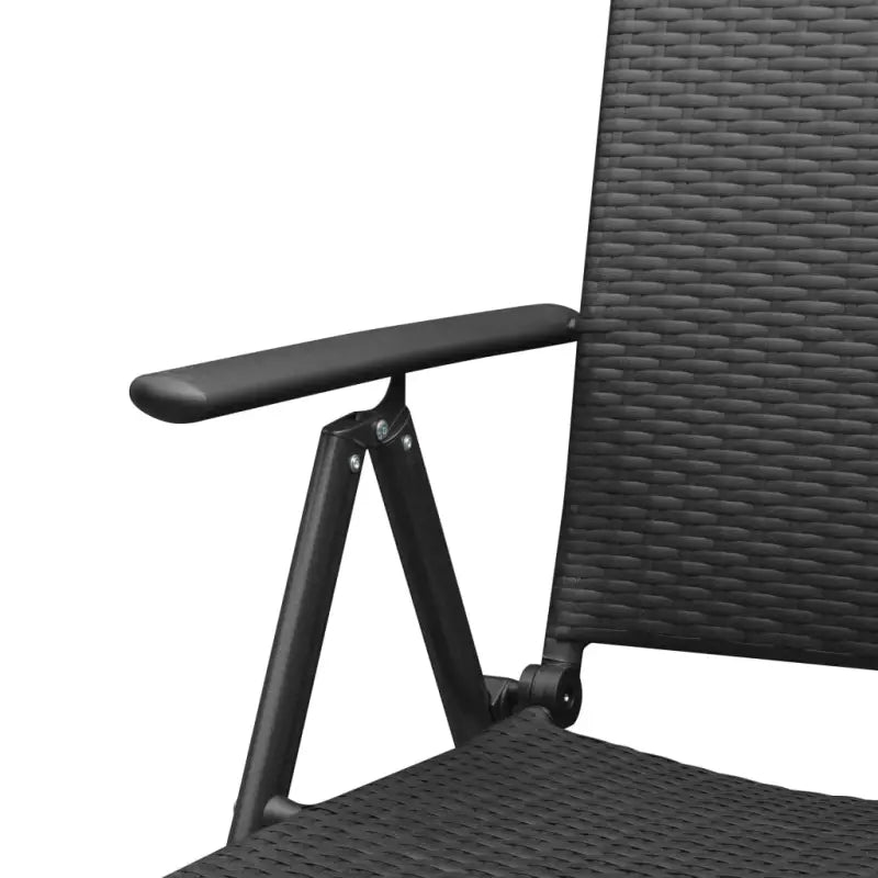 Tuinstoel van PE-rattan met zwart gepoedercoat aluminium afmetingen - Tuinsets
