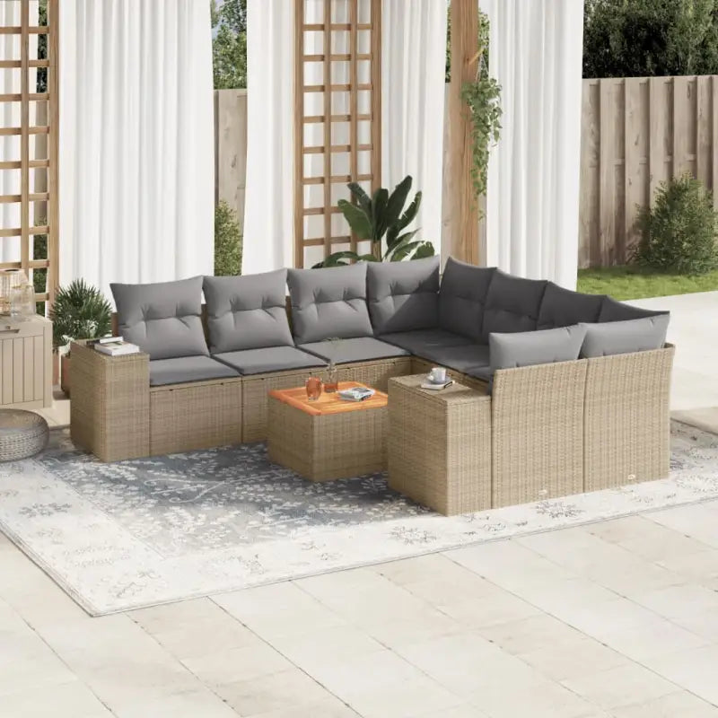 Tuinstoelen en loungeset met beige materiaal en gepoedercoat staal - Tuinsets