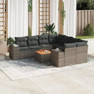 Tuinstoelen en loungeset met beige materiaal en gepoedercoat staal - Grijs - Tuinsets