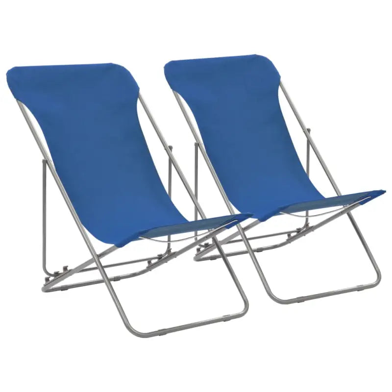 Tuinstoelen met 600D Oxford stof en sterke stalen frames levering bevat - Blauw / 2 - Tuinstoelen