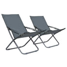Tuinstoelen met 600D Oxford stof en stevige stalen frame levering bevat - Grijs / 2 - Tuinstoelen