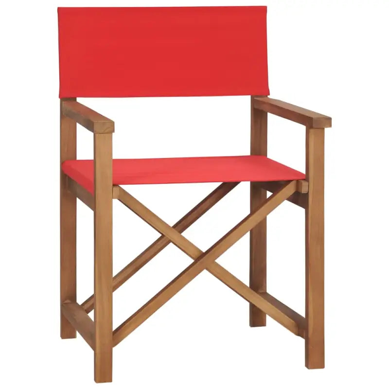 Tuinstoelen met fijn geschuurd teakhout voor een stijlvolle tuin of patio - Rood / 1 - Tuinstoelen