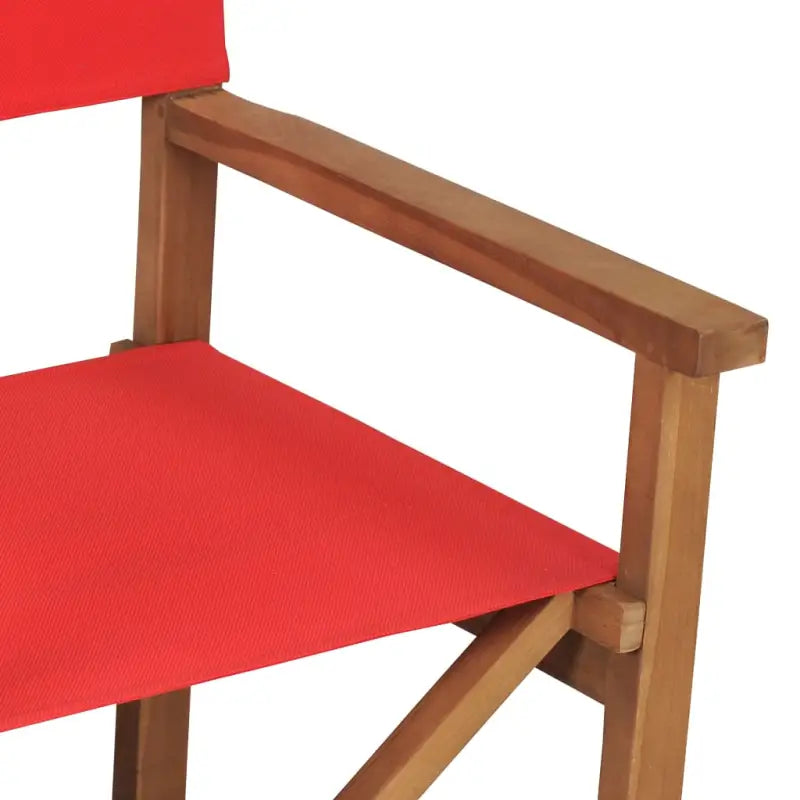 Tuinstoelen met fijn geschuurd teakhout voor een stijlvolle tuin of patio - Rood / 1 - Tuinstoelen