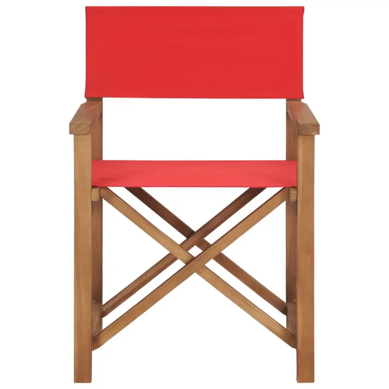 Tuinstoelen met fijn geschuurd teakhout voor een stijlvolle tuin of patio - Rood / 1 - Tuinstoelen