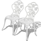 Tuinstoelen met gegoten aluminium en gietijzeren poten levering bevat - Wit / 2 - Tuinstoelen