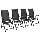 Tuinstoelen met gepoedercoat aluminium frame voor stijl en duurzaamheid - Zwart / 4 - Tuinstoelen