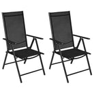 Tuinstoelen met gepoedercoat aluminium frame voor stijl en duurzaamheid - Zwart / 2 - Tuinstoelen