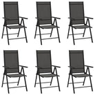 Tuinstoelen met gepoedercoat aluminium frame voor stijl en duurzaamheid - Zwart / 6 - Tuinstoelen