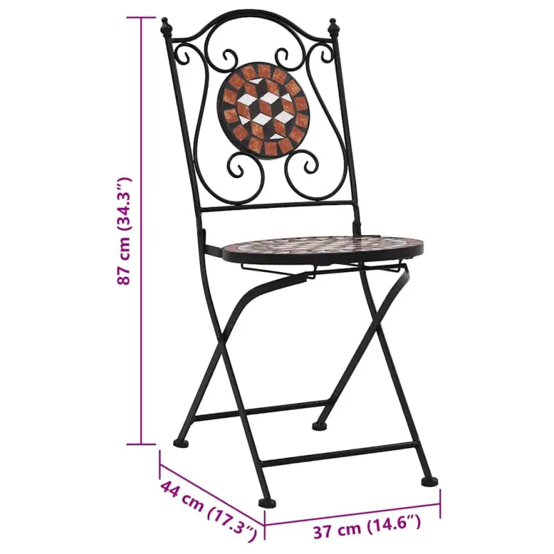 Tuinstoelen met gepoedercoat ijzeren frame voor tuin en balkon - Tuinstoelen