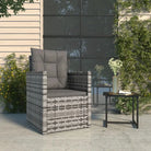 Tuinstoelen met kussens van duurzaam poly rattan voor een mooie tuin plek - Grijs / 1 / Met rugkussen - Tuinstoelen