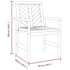 Tuinstoelen met latten in visgraatpatroon van massief acaciahout - Tuinstoelen