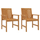 Tuinstoelen met latten in visgraatpatroon van massief acaciahout - Tuinstoelen