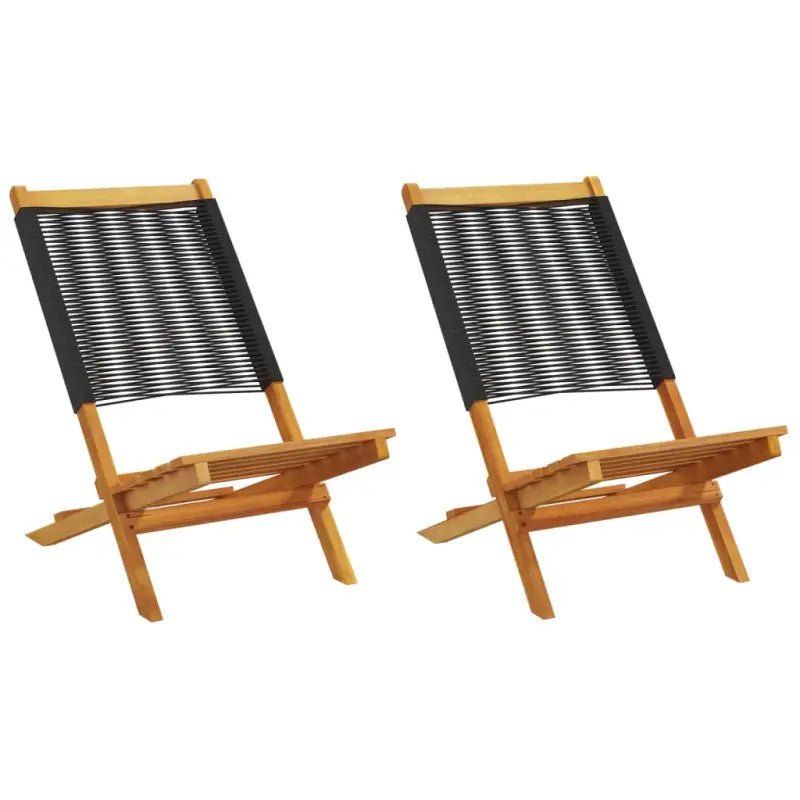 Tuinstoelen met massief acaciahout en gekantelde rugleuning - Tuinstoelen