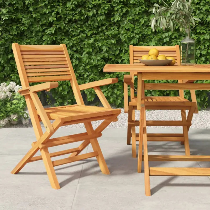 Tuinstoelen met massief teakhout voor een comfortabele ervaring - 2 / Met armleuning - Tuinstoelen