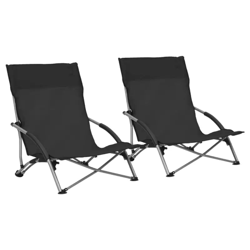 Tuinstoelen Met Oxford Stof Voor Comfort en Weerbestendigheid - Zwart / 2 - Tuinstoelen