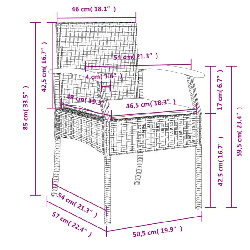 Tuinstoelen met poly rattan en comfortabele zitervaring - Tuinstoelen