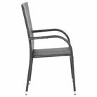 Tuinstoelen met poly rattan en gepoedercoat stalen frame voor outdoor gebruik - Tuinstoelen