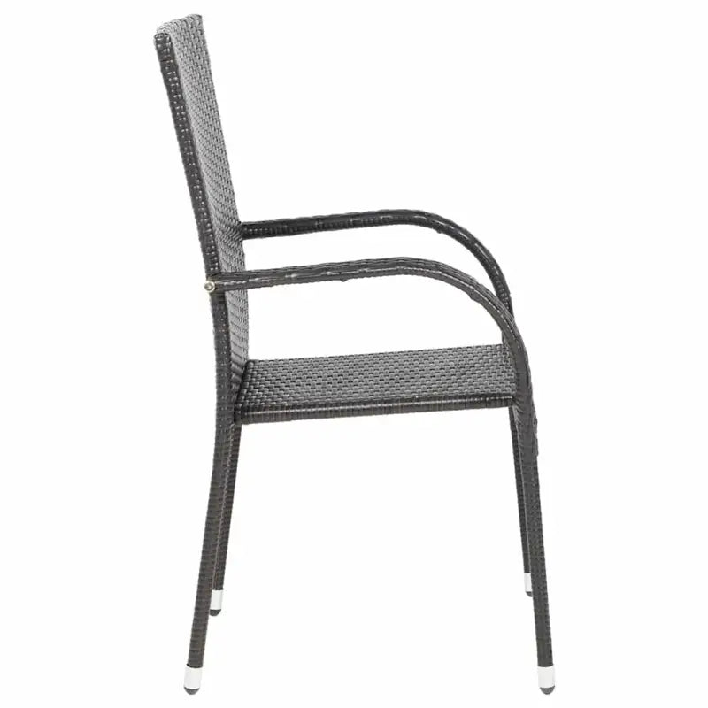 Tuinstoelen met poly rattan en gepoedercoat stalen frame voor outdoor gebruik - Tuinstoelen