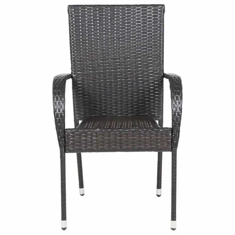 Tuinstoelen met poly rattan en gepoedercoat stalen frame voor outdoor gebruik - Tuinstoelen