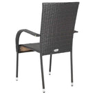 Tuinstoelen met poly rattan en gepoedercoat stalen frame voor outdoor gebruik - Tuinstoelen