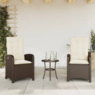 Tuinstoelen met poly rattan voor comfortabele zitervaring en wasbare hoes - Bruin / 2 - Tuinstoelen