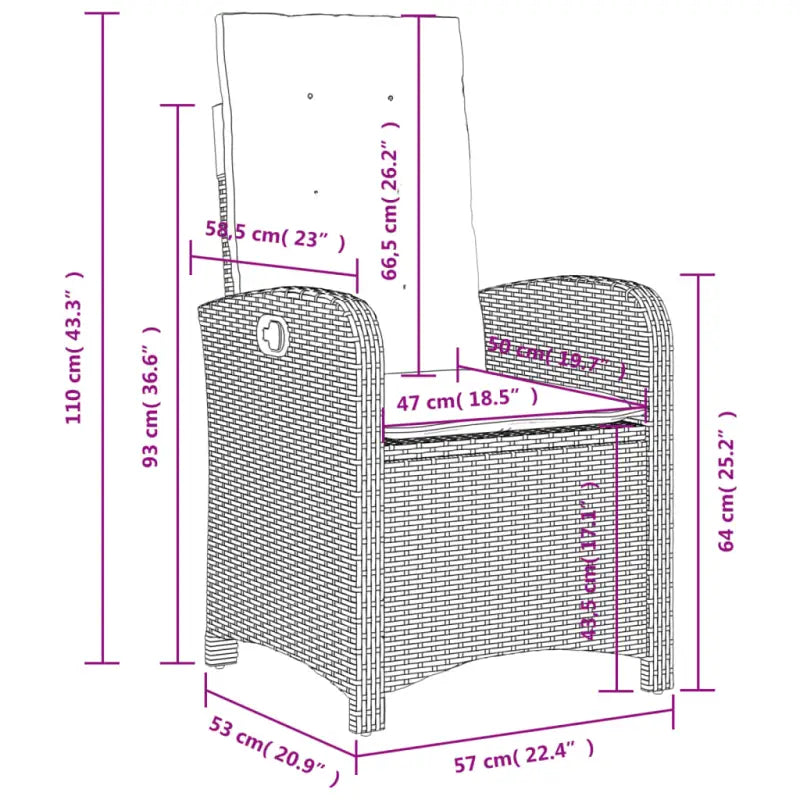 Tuinstoelen met poly rattan voor comfortabele zitervaring en wasbare hoes - Tuinstoelen