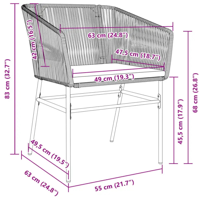 Tuinstoelen met poly rattan voor een comfortabele zitervaring - Tuinstoelen