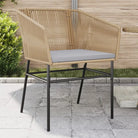 Tuinstoelen met poly rattan voor een comfortabele zitervaring - Bruin / 1 - Tuinstoelen