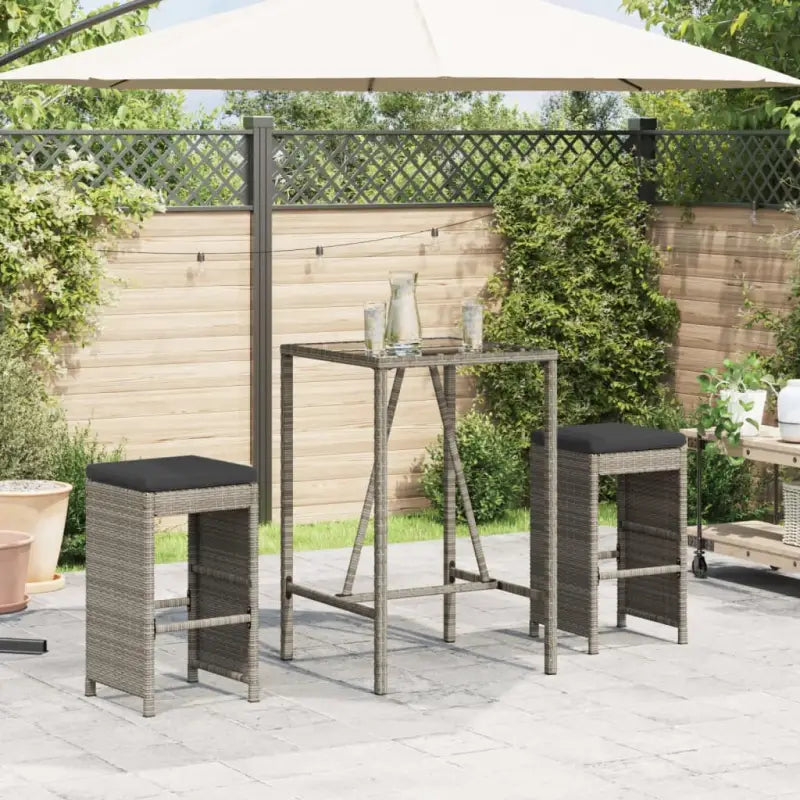 Tuinstoelen met poly rattan voor een comfortabele zitervaring - Grijs / 2 - Tuinstoelen