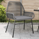Tuinstoelen met poly rattan voor een comfortabele zitervaring - Grijs / 1 - Tuinstoelen