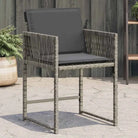 Tuinstoelen met poly rattan voor een comfortabele zitervaring met wasbare hoes - Grijs / 4 - Tuinstoelen