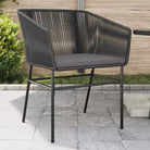 Tuinstoelen met poly rattan voor een comfortabele zitervaring - Zwart / 1 - Tuinstoelen