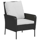 Tuinstoelen met voetenbank van poly rattan met comfortabele afmetingen zitkussen - Tuinstoelen