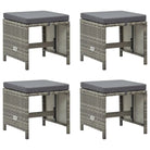 Tuinstoelen met weerbestendige PE-rattan voor langdurig comfort - Grijs / 4 - Tuinstoelen