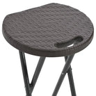 Tuinstoelen set van 2 inklapbare barkrukken met rattan look levering bevat - Tuinstoelen