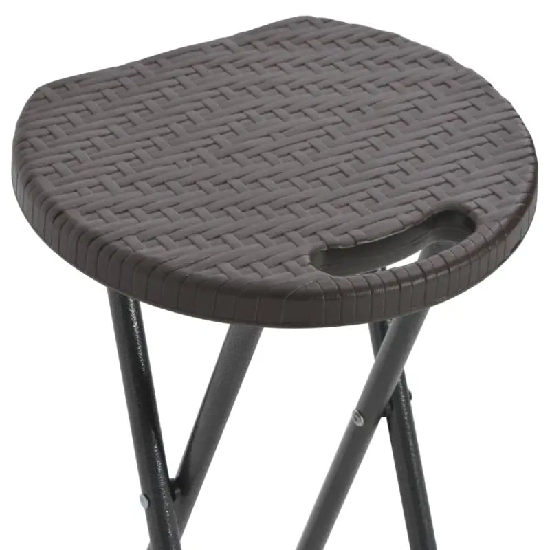 Tuinstoelen set van 2 inklapbare barkrukken met rattan look levering bevat - Tuinstoelen